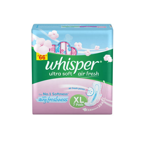 Whisper Ultra Soft Air Fresh XL 7 Pads
